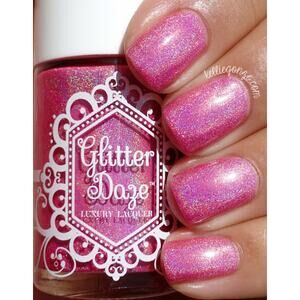 Glitter Daze "Nuclear Geradium" NEW Pink Glitter Shimmer Holo Lacquer